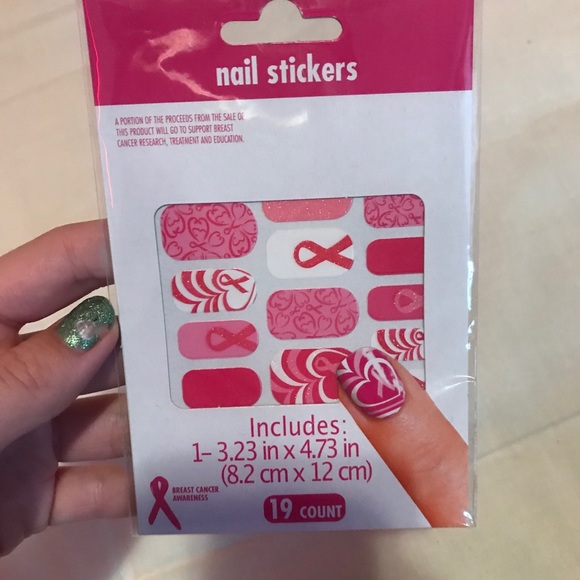 Breast Cancer Ribbon shirt, scarf, and nails - Picture 5 of 5